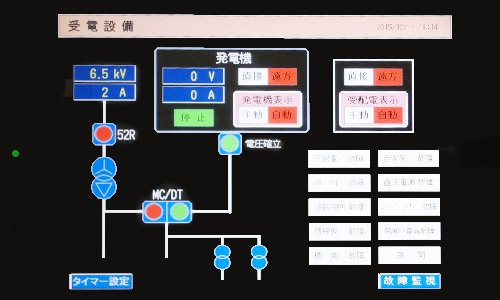 写真:タッチパネル(受配電用)